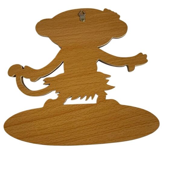 Hawaiian Monkey Hula Girl Big SurfBoard Handcrafted Wood Wall Hanging Art NWOT - Picture 6 of 6